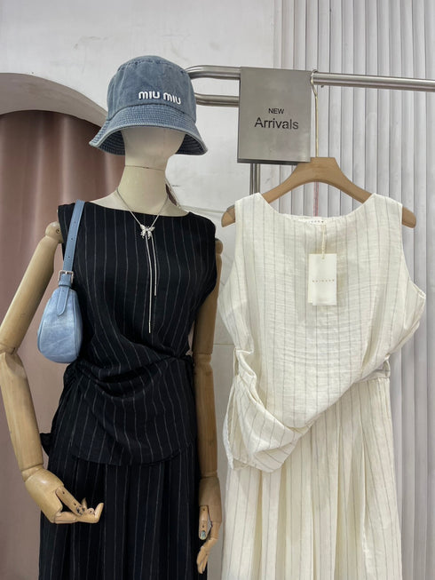 Two Piece Sleeveless Shirt with Trouser
